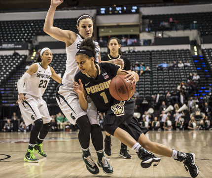 women's basketball action scene